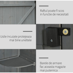 Сарай-хозблок Outsunny 845-209V01 77x54.2x179 (Grey) Thumb