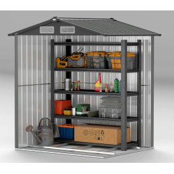 Сарай-хозблок Outsunny 845-291V01LG 152x132x188 (Grey) Thumb