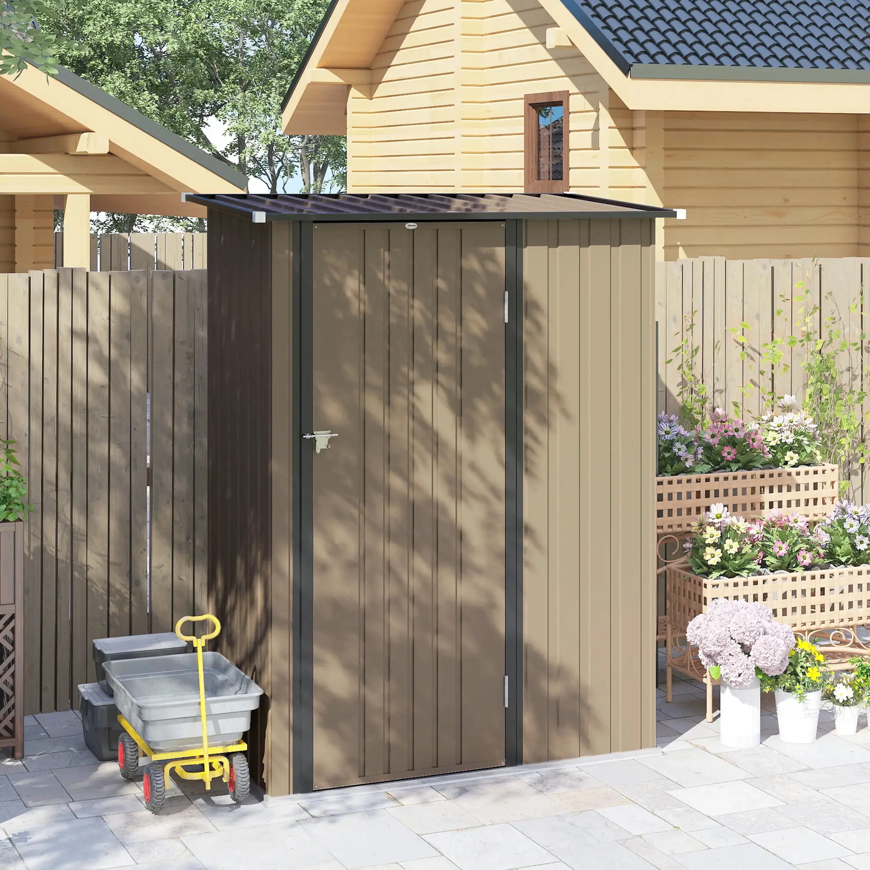 Casuta de gradina Outsunny 845-328V02BN 142x86x189 (Brown) - 4