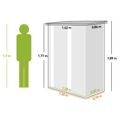 Сарай-хозблок Outsunny 845-328V02CG 142x86x189 (Dark Grey) Thumb