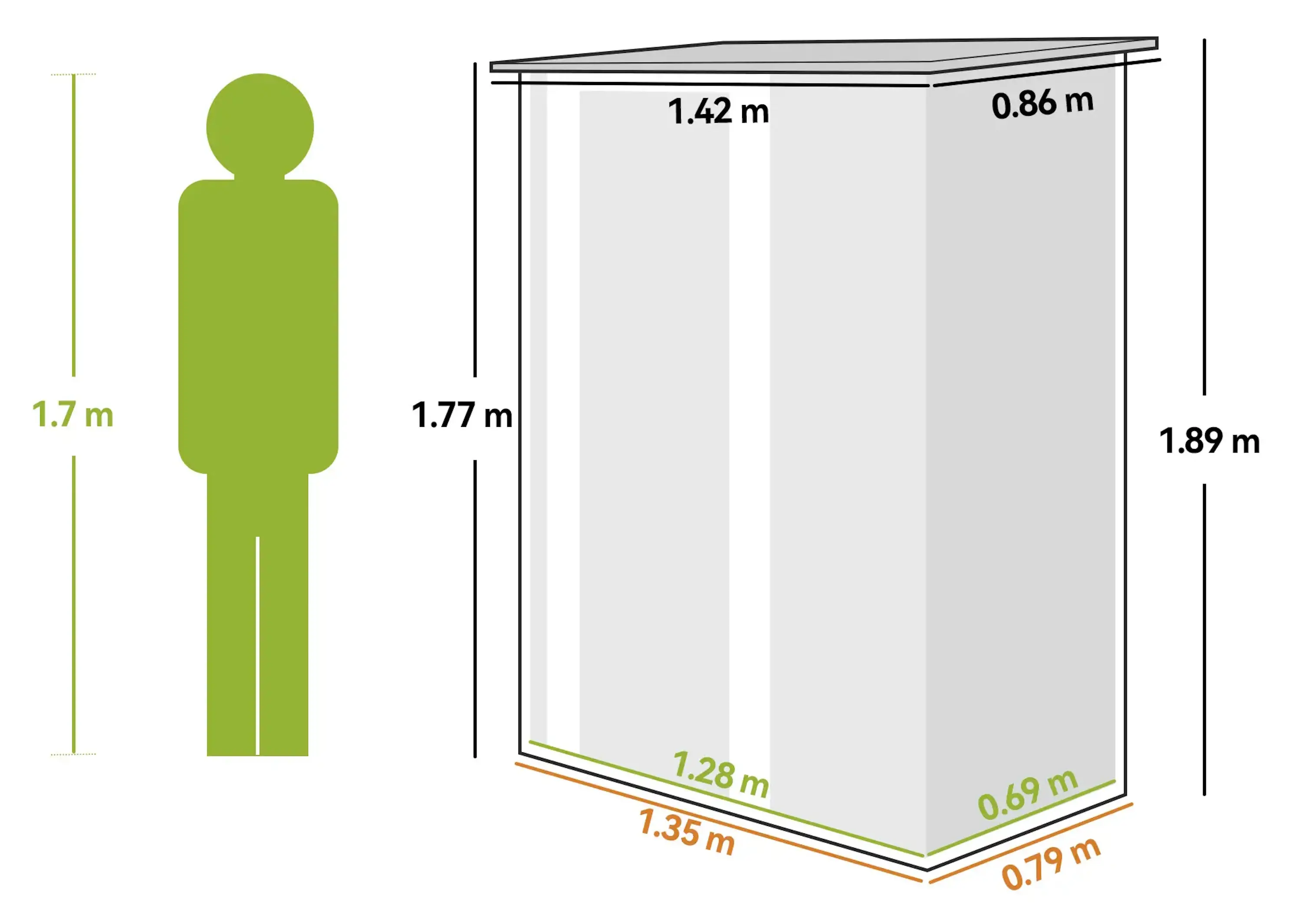 Сарай-хозблок Outsunny 845-328V02CG 142x86x189 (Dark Grey) - 6