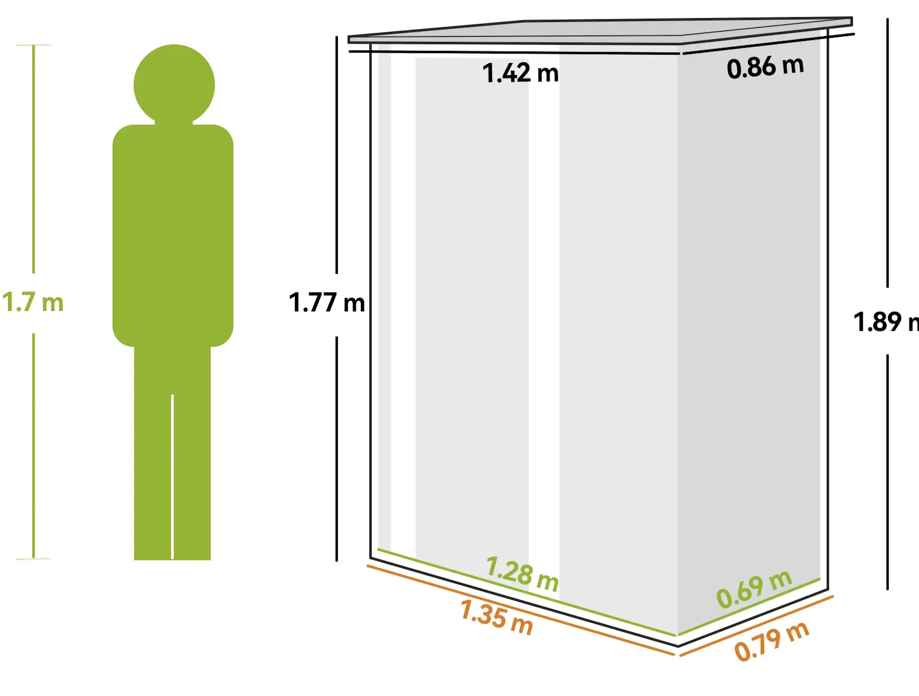 Сарай-хозблок Outsunny 845-328V02GN 142x86x189 (Green) - 6