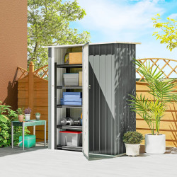 Сарай-хозблок Outsunny 845-328V02LG 142x86x189 (Light Grey) Thumb