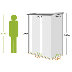 Casuta gradina Outsunny 845-328V02SR 142x86x189 (Silver) Thumb