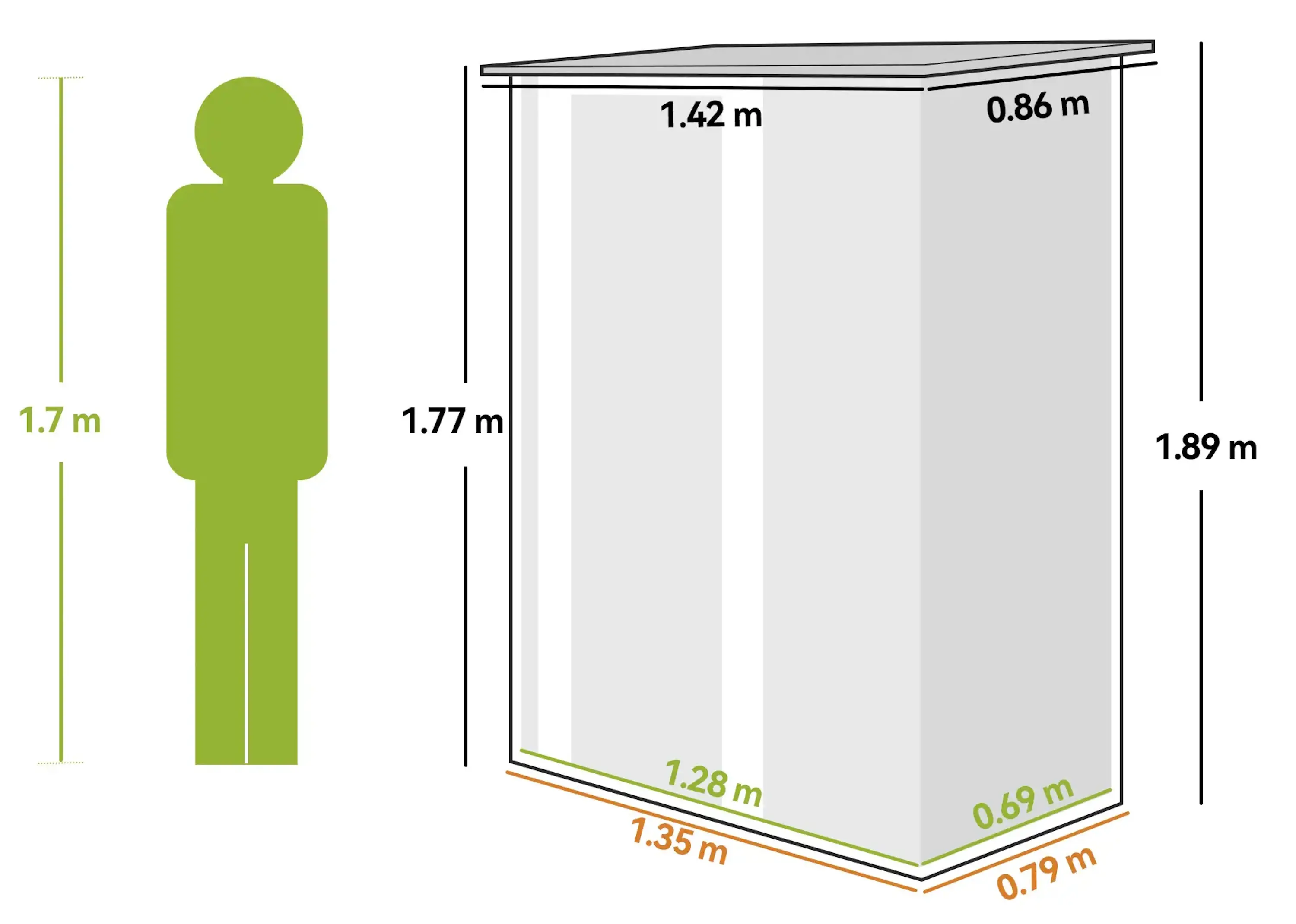 Casuta gradina Outsunny 845-328V02SR 142x86x189 (Silver) - 6