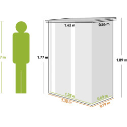 Сарай-хозблок Outsunny 845-328V02YG 142x86x189 (Light Green) Thumb