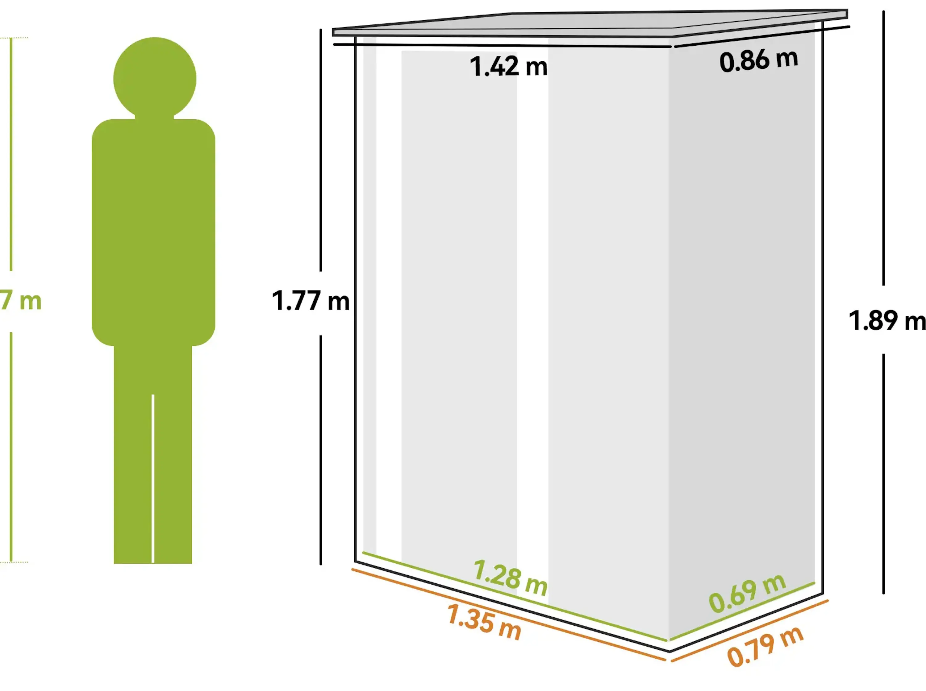 Сарай-хозблок Outsunny 845-328V02YG 142x86x189 (Light Green) - 6