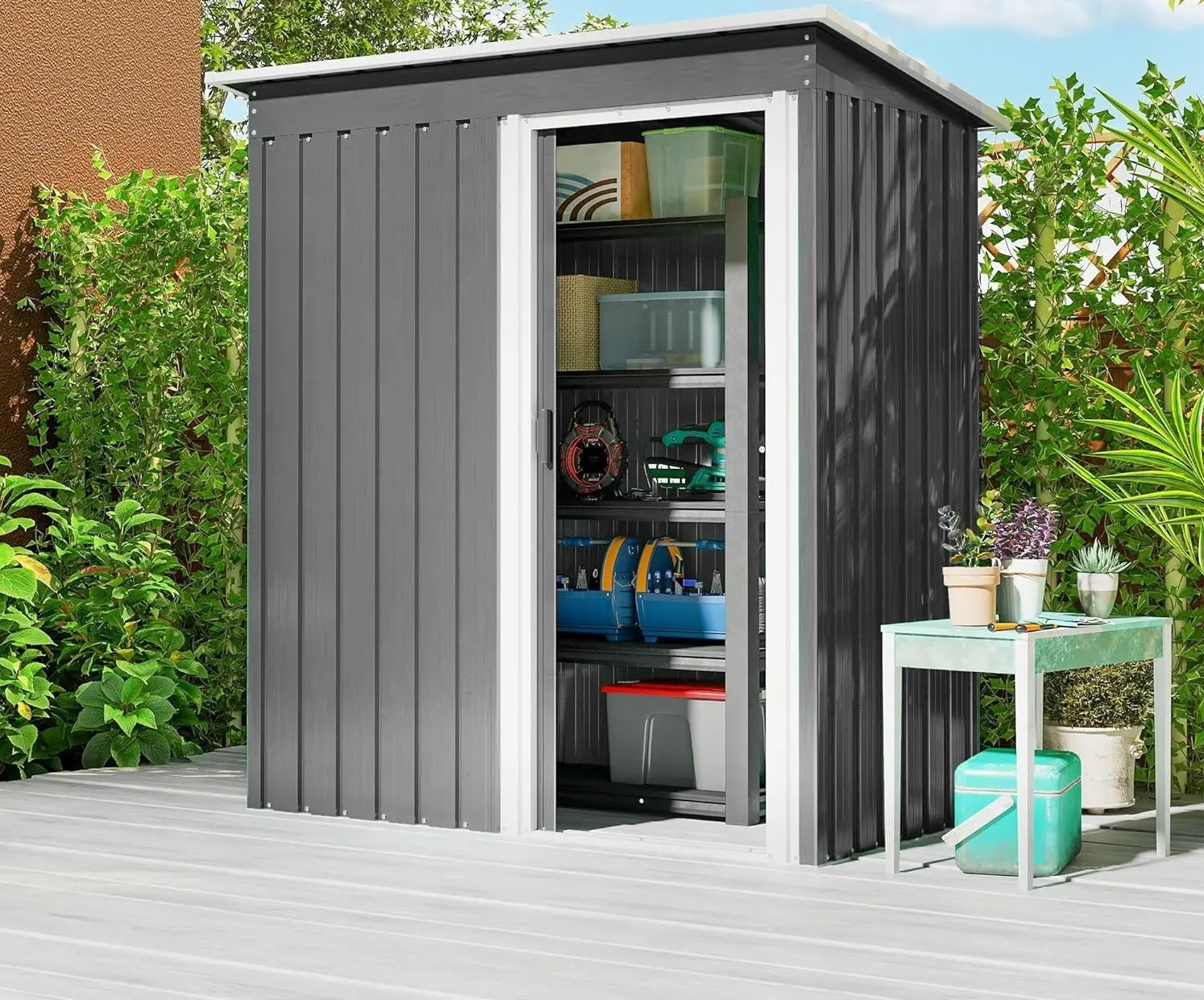 Casuta gradina Outsunny 845-423V01LG 163x89x182 (Grey) - 2