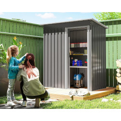 Casuta gradina Outsunny 845-423V01LG 163x89x182 (Grey) Thumb