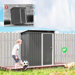Casuta gradina Outsunny 845-423V01LG 163x89x182 (Grey) Thumb