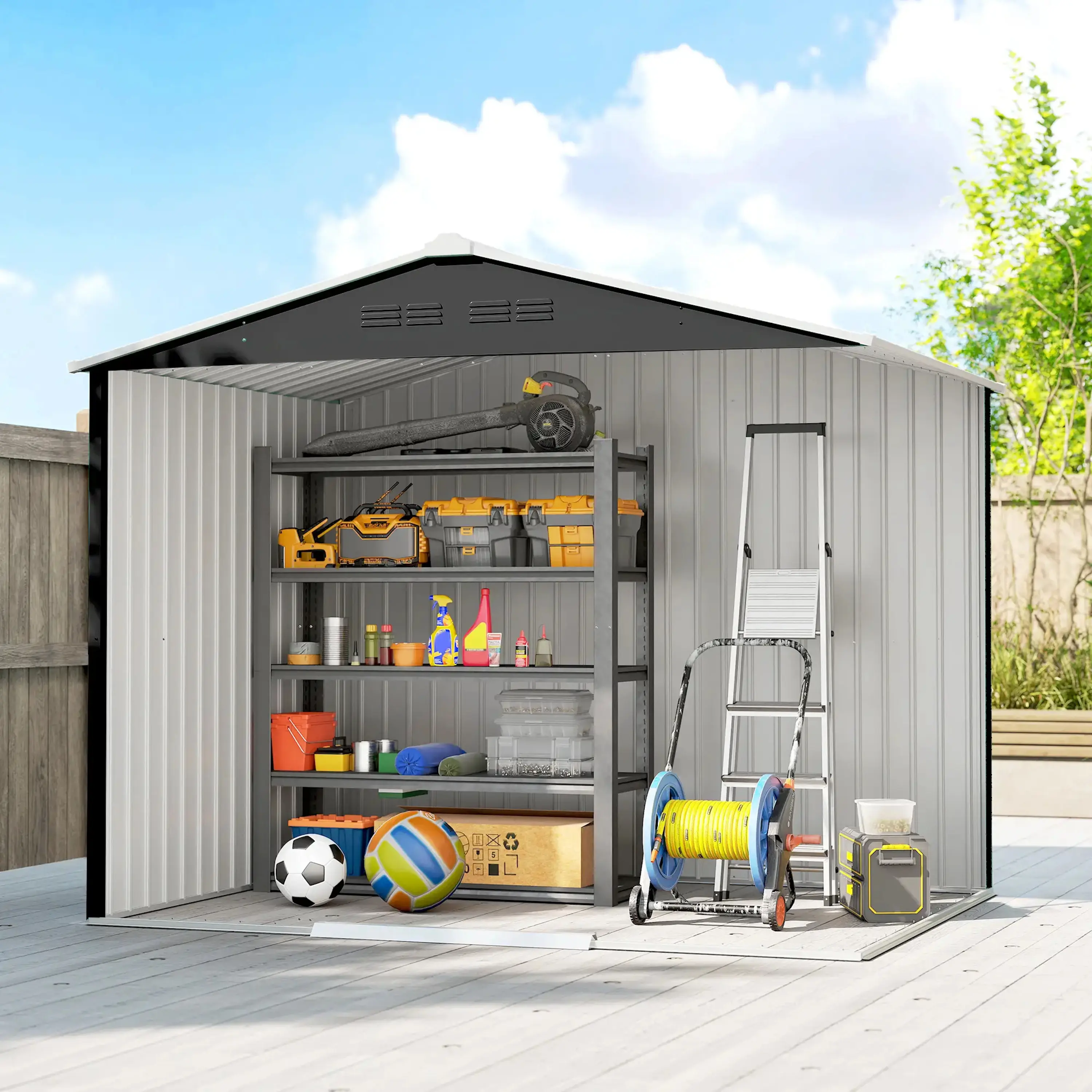 Casuta de gradina Outsunny 845-429V01CG (Dark Grey) - 5