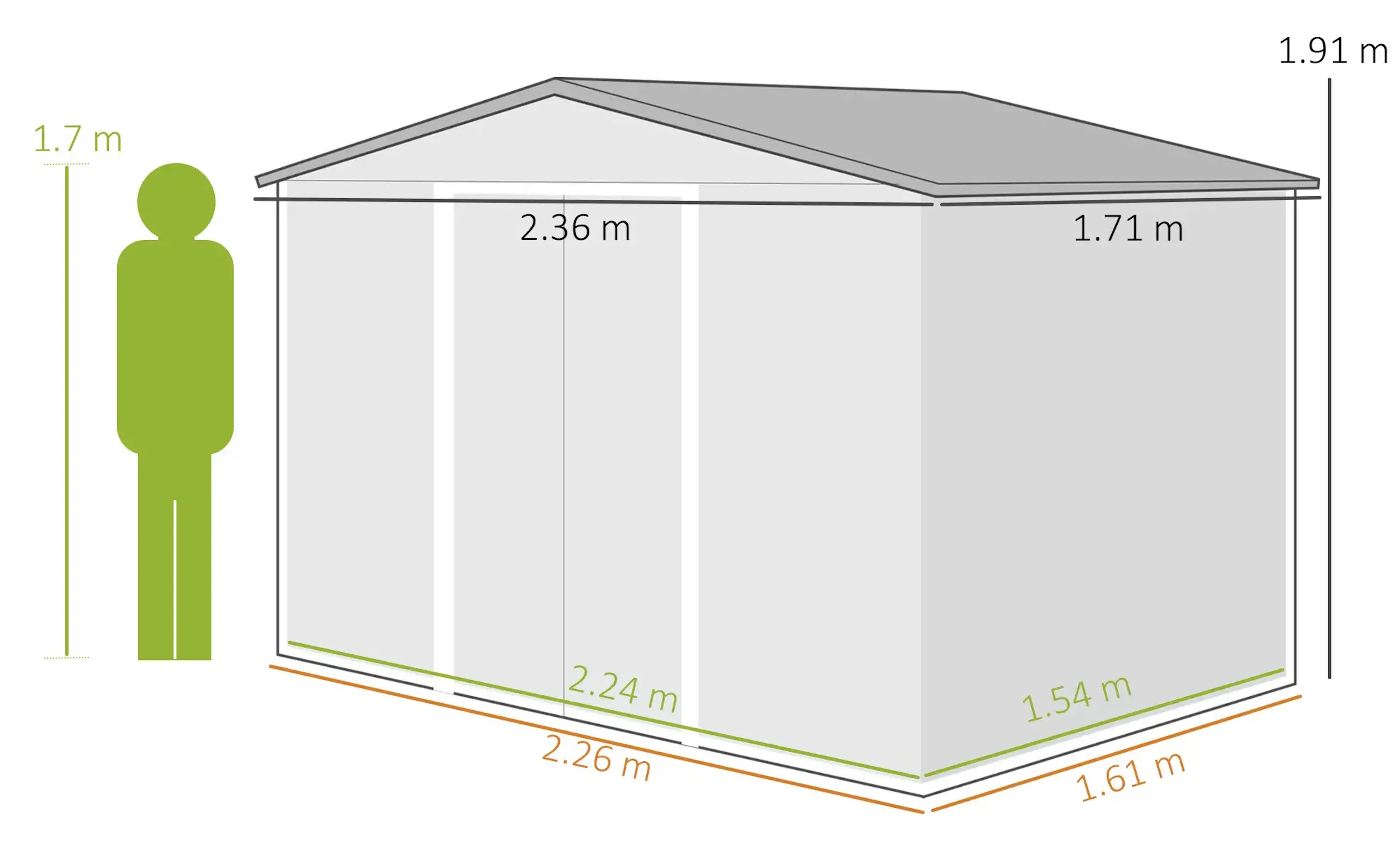 Casuta de gradina Outsunny 845-429V01CG (Dark Grey) - 6
