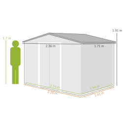 Casuta gradina Outsunny 845-429V01GY (Light Grey) Thumb