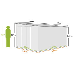 Casuta de gradina Outsunny 845-529V00GN 345x280.5x169-201 (Green) Thumb