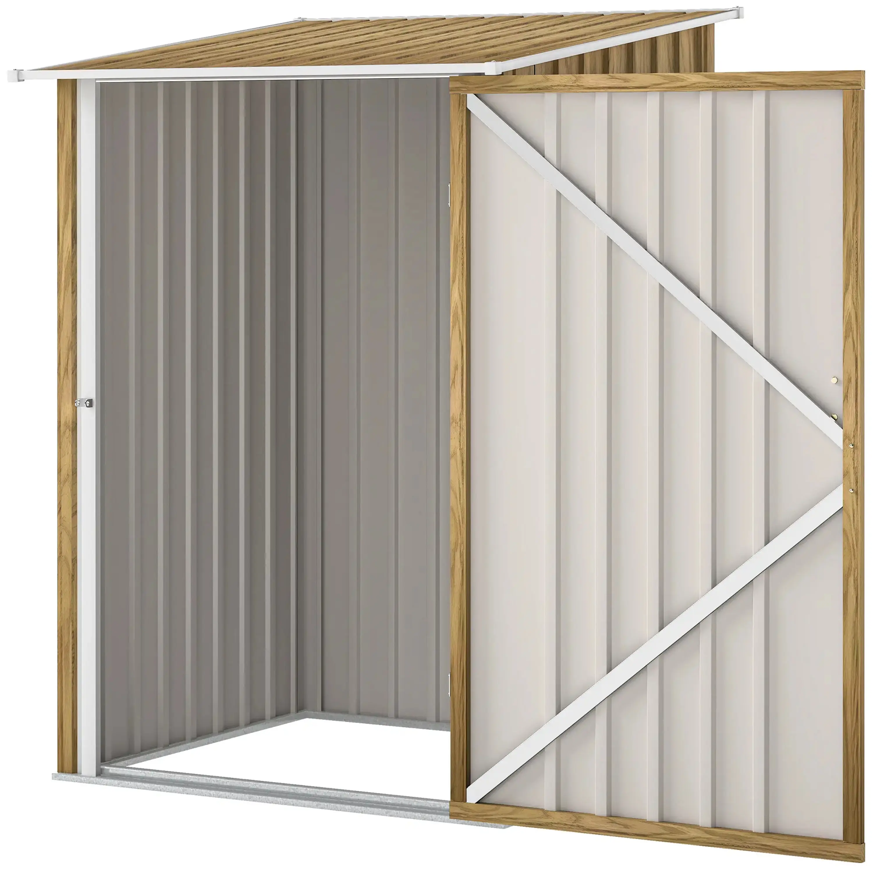 Сарай-хозблок Outsunny 845-530V02AK 100x104x160 (Light Brown) - 2