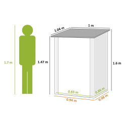 Сарай-хозблок Outsunny 845-530V02BN 100x104x160 (Brown/Dark Grey) Thumb