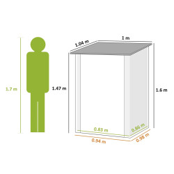 Casuta gradina Outsunny 845-530V02CG 100x104x160 (Dark Grey) Thumb