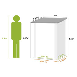 Casuta gradina Outsunny 845-530V02LG 100x104x160 (Light Grey) Thumb