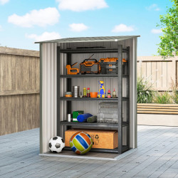 Сарай-хозблок Outsunny 845-530V02SR 100x104x160 (Silver) Thumb