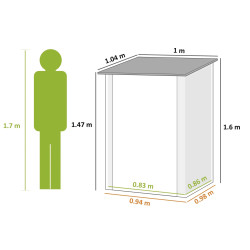 Сарай-хозблок Outsunny 845-530V02SR 100x104x160 (Silver) Thumb