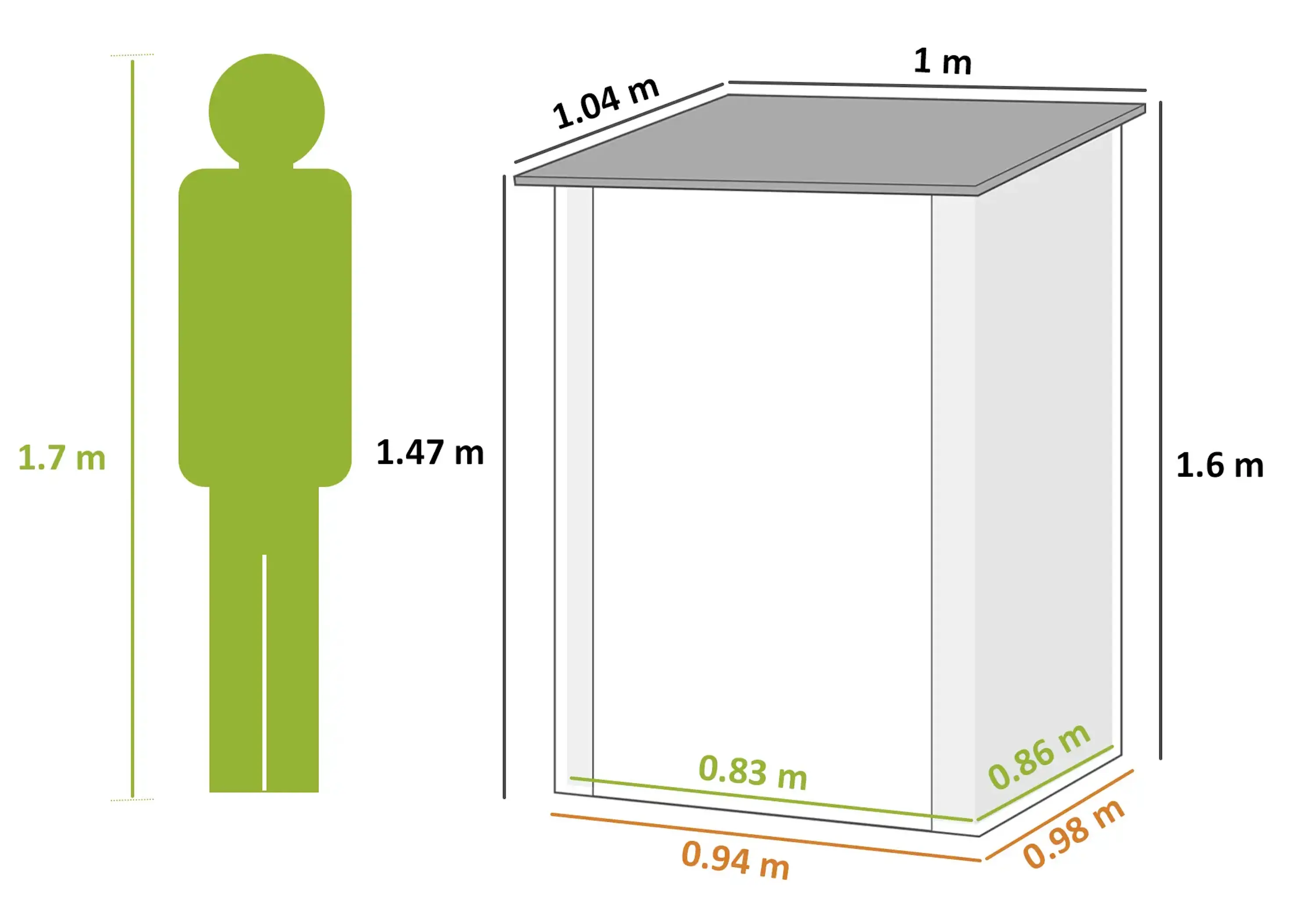 Сарай-хозблок Outsunny 845-530V02SR 100x104x160 (Silver) - 5