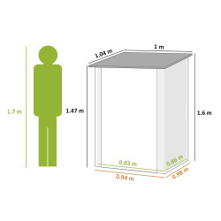 Casuta de gradina Outsunny 845-530V02YG 100x104x160 (Light Green) Thumb