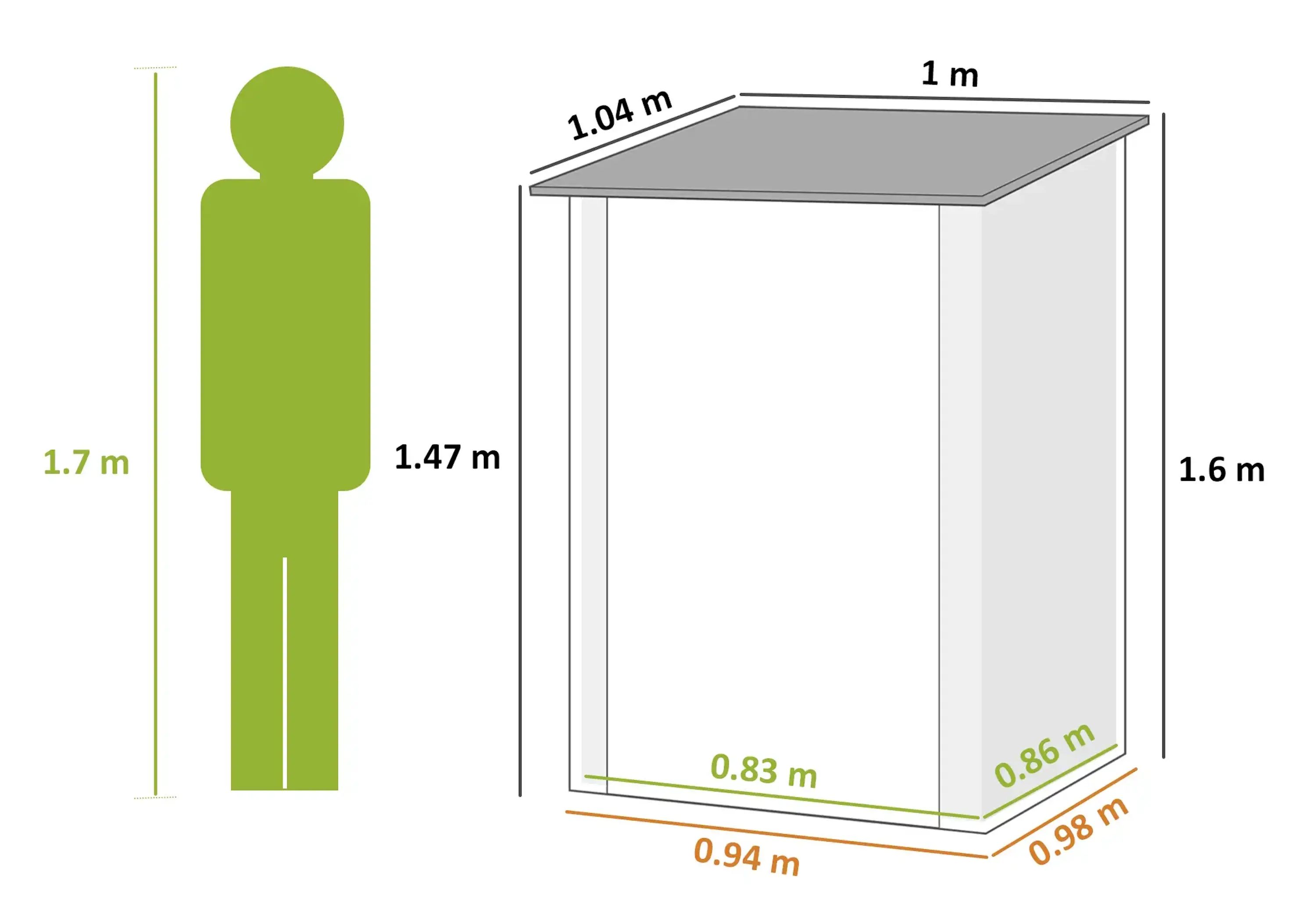 Casuta de gradina Outsunny 845-530V02YG 100x104x160 (Light Green) - 6