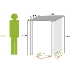 Casuta gradina Outsunny 845-530V02YL 100x104x160 (Yellow) Thumb