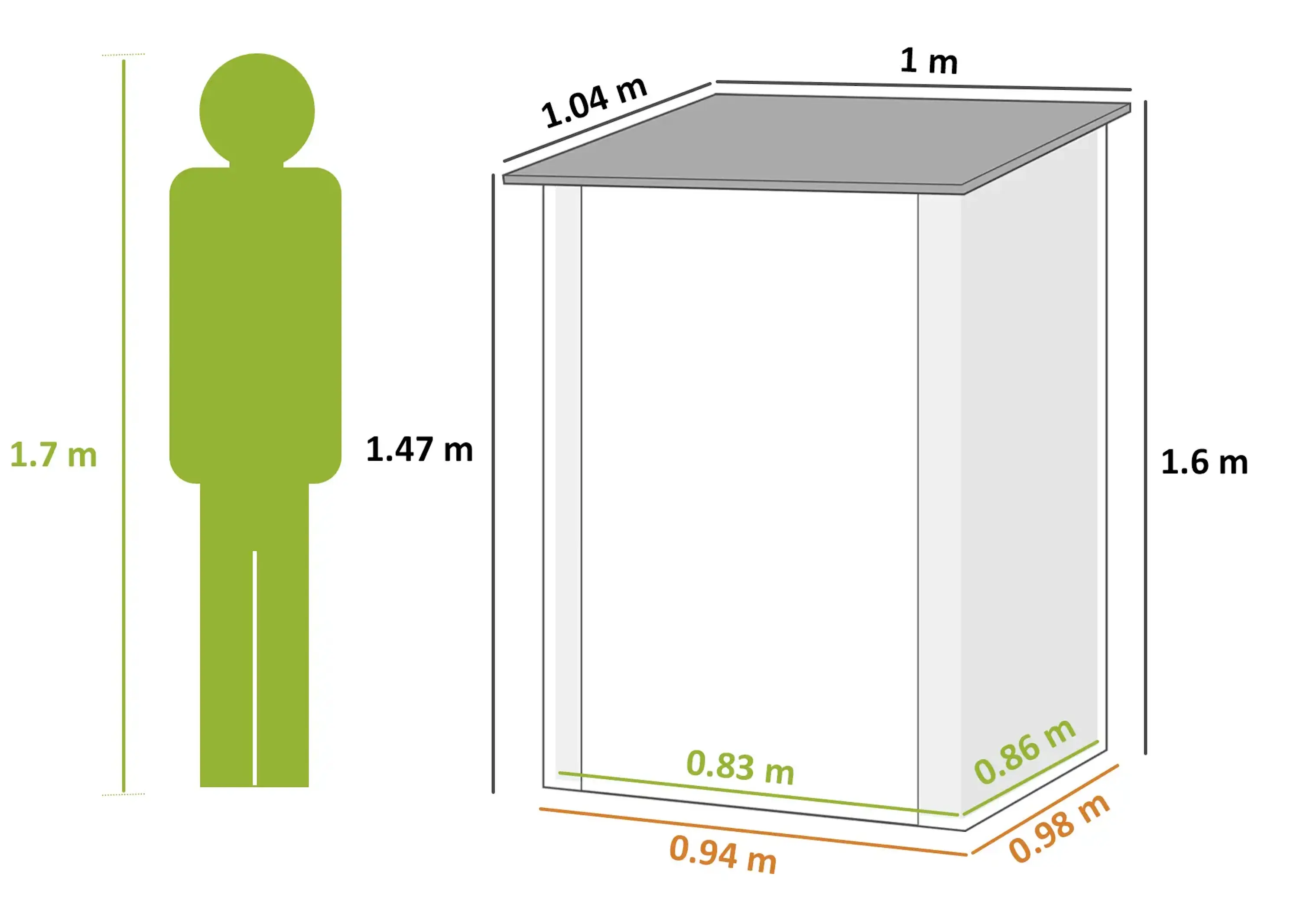 Casuta gradina Outsunny 845-530V02YL 100x104x160 (Yellow) - 5
