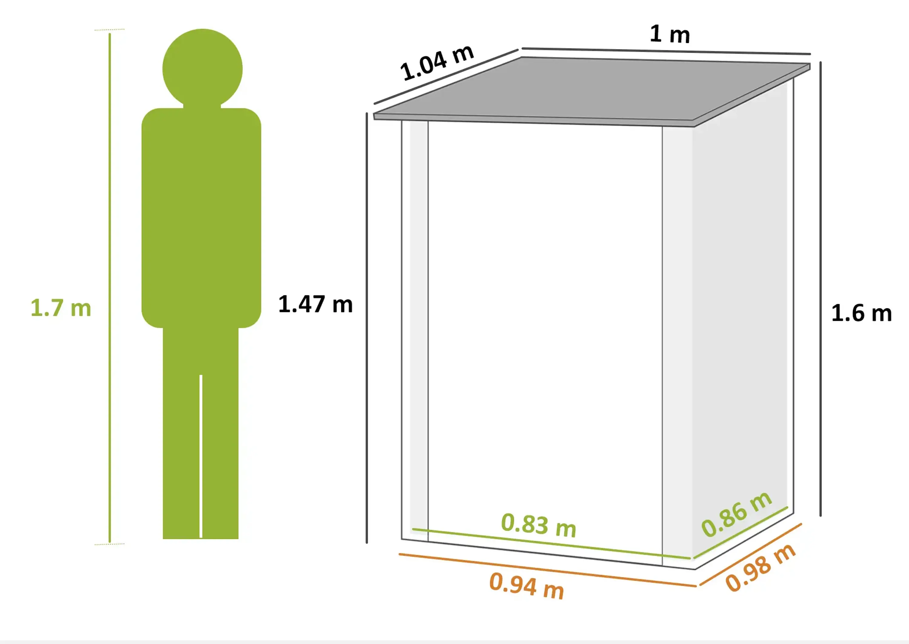 Сарай-хозблок Outsunny 845-530V03BN 100x104x160 (Brown/White) - 6
