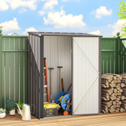 Casuta gradina Outsunny 845-532V00LG 161.5x94.5x196 (Light Grey) Thumb