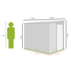 Сарай-хозблок Outsunny 845-983V00CG 154x206.5x160/181 (Dark Green) Thumb