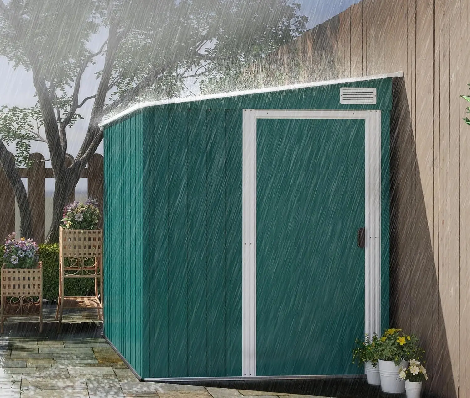 Casuta gradina Outsunny 845-983V00GN 154x206.5x1181 (Green) - 7