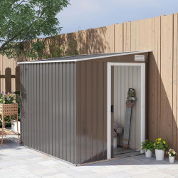 Сарай-хозблок Outsunny 845-983V00LG 154x206.5x181 (Light Grey) Thumb