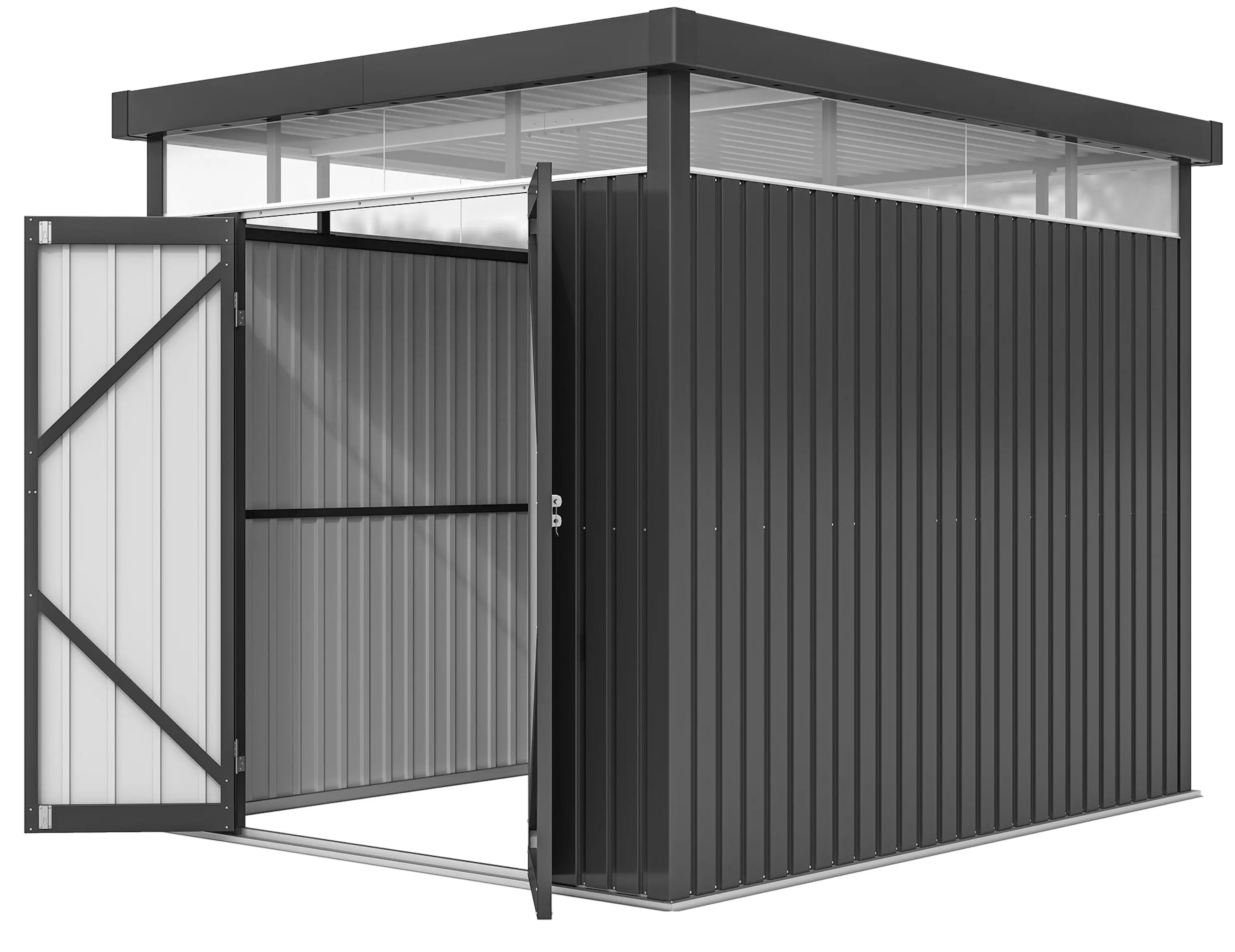 Сарай-хозблок Outsunny 84H-193V00CG 200x258x201 (Dark Grey) - 3