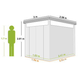 Сарай-хозблок Outsunny 84H-193V00CG 200x258x201 (Dark Grey) Thumb