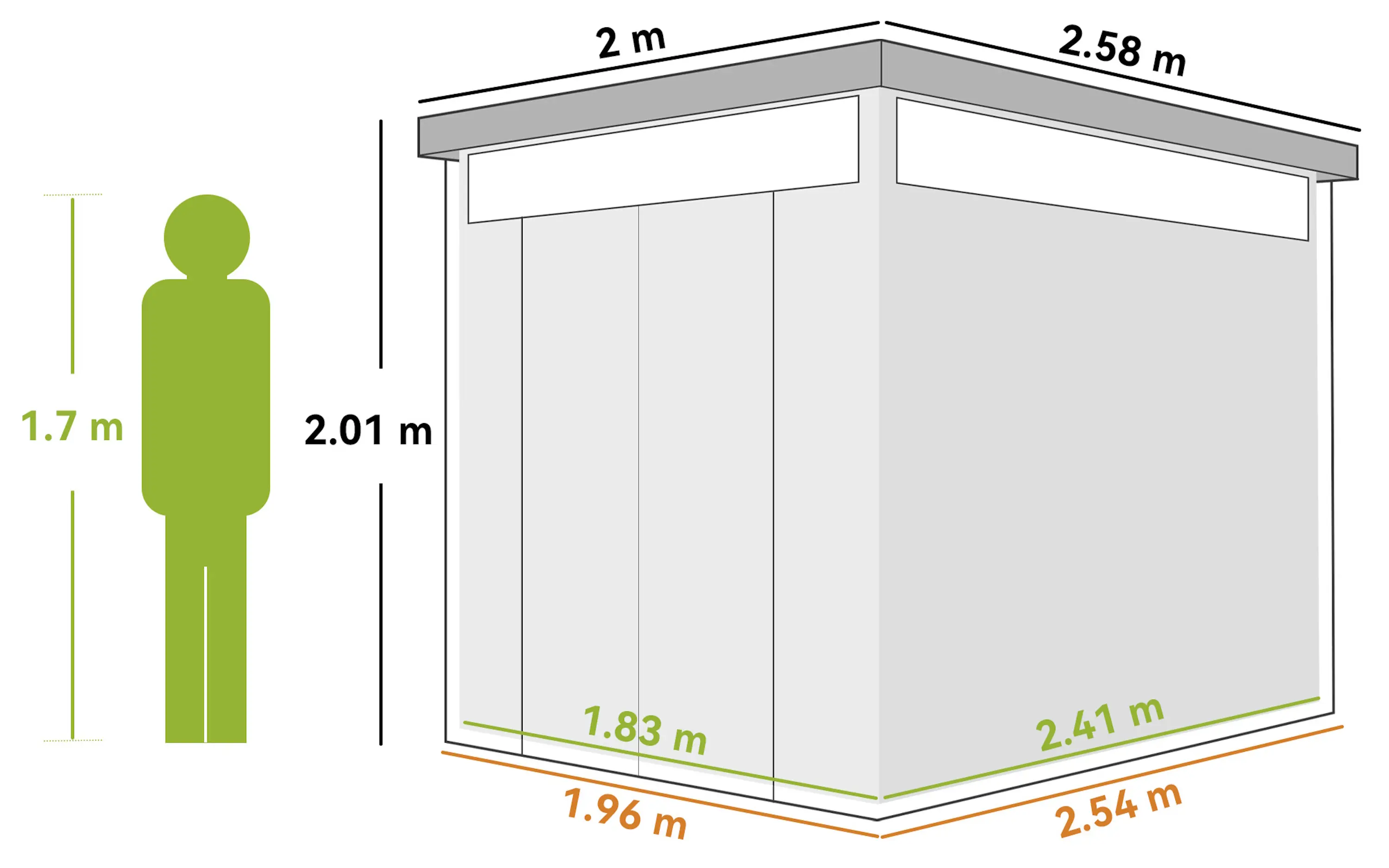 Сарай-хозблок Outsunny 84H-193V00CG 200x258x201 (Dark Grey) - 6