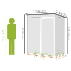 Сарай-хозблок Outsunny 84H-456V00BN 159x106x181 (Brown) Thumb