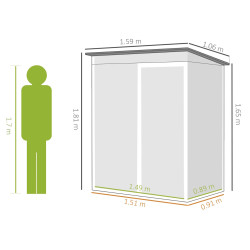 Сарай-хозблок Outsunny 84H-456V00GN 159x106x181 (Green) Thumb