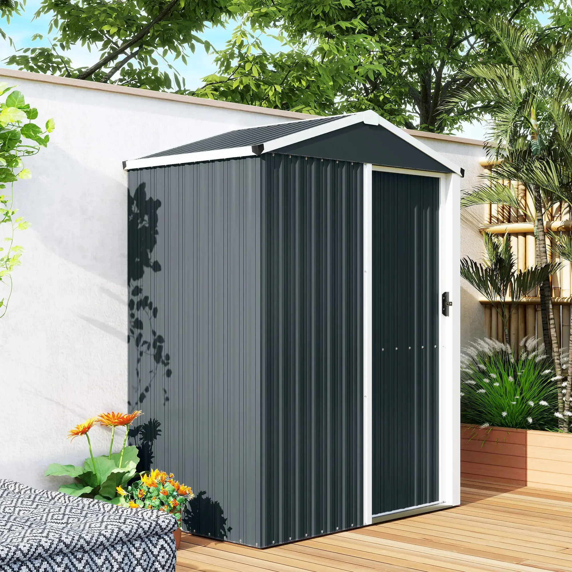 Casuta gradina Outsunny 84H-457V00CG (Dark Grey) - 4