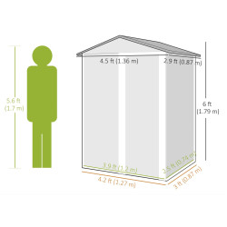 Сарай-хозблок Outsunny 84H-457V00GN 136x87x179 (Green) Thumb