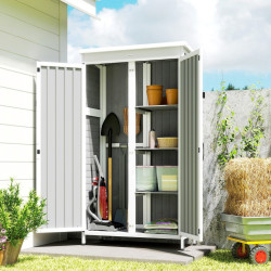 Сарай-хозблок Outsunny 84H-487V00BK 94x43x166 (Black/White) Thumb