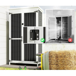 Сарай-хозблок Outsunny 84H-487V00BK 94x43x166 (Black/White) Thumb