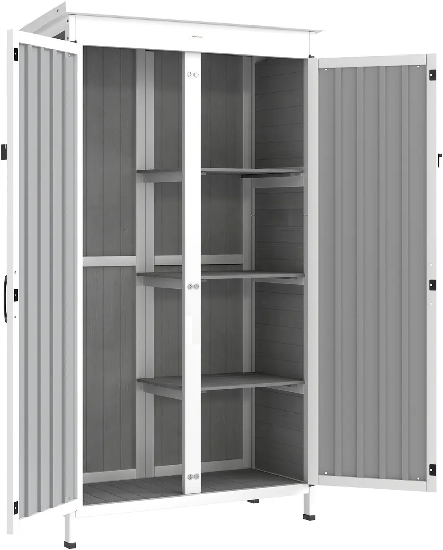 Сарай-хозблок Outsunny 84H-487V00BK 94x43x166 (Black/White)