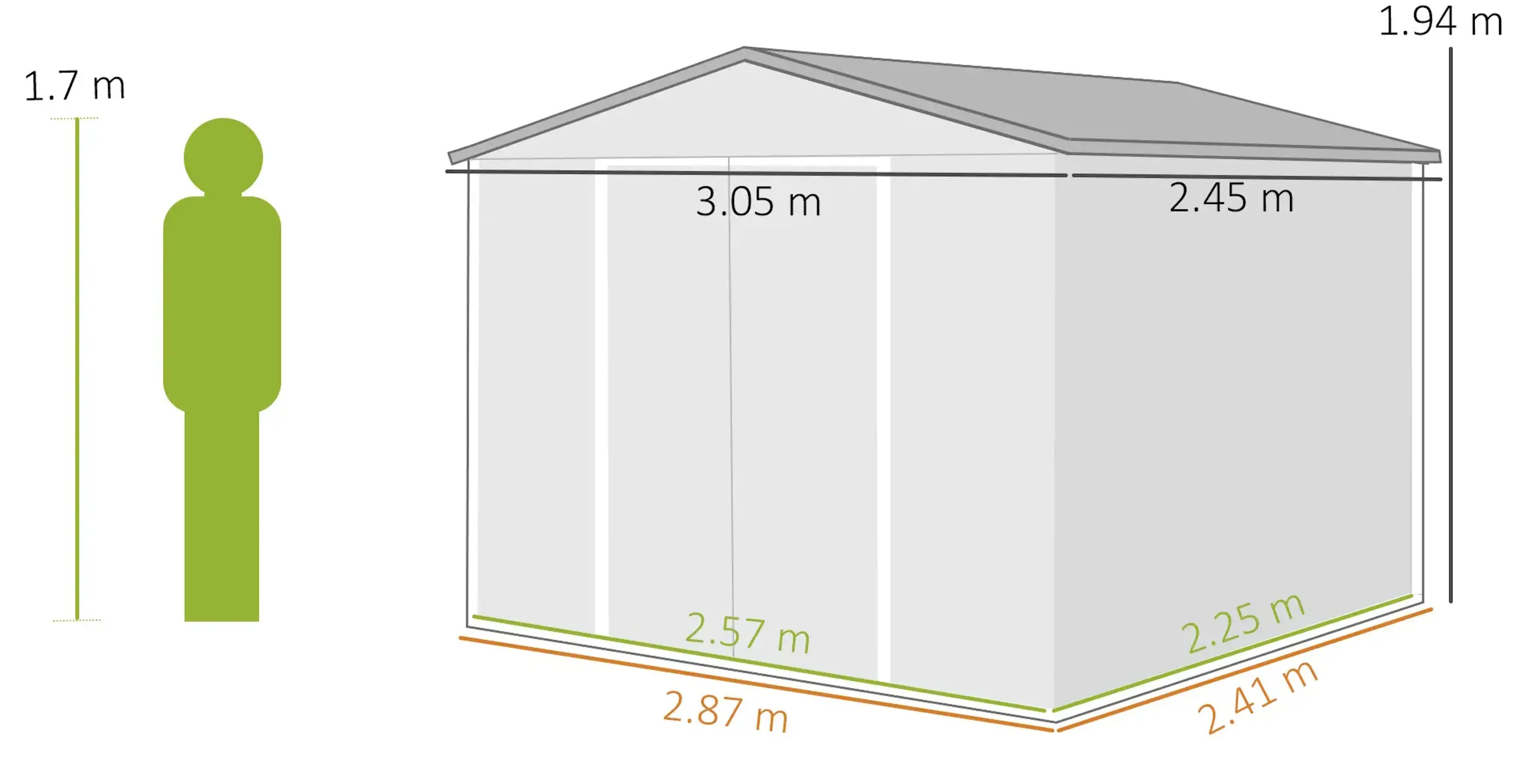 Сарай-хозблок Outsunny 84H-634V00BN 305x245 (Brown) - 5
