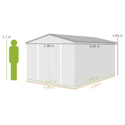 Сарай-хозблок Outsunny 84H-634V01BN 364x238 (Brown) Thumb