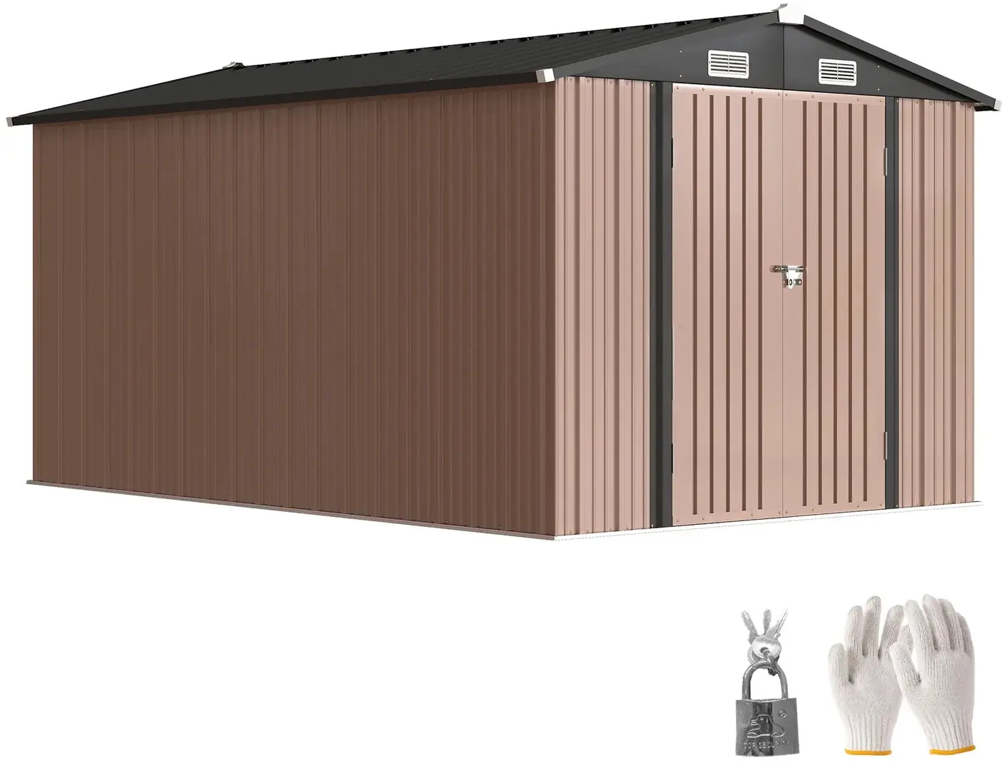 Сарай-хозблок Outsunny 84H-634V01BN 364x238 (Brown)