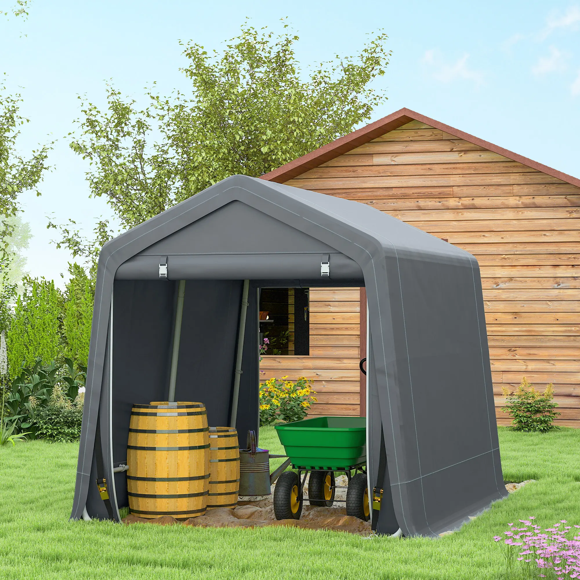 Сарай тентовый Outsunny 845-697CG (Dark Grey) - 6