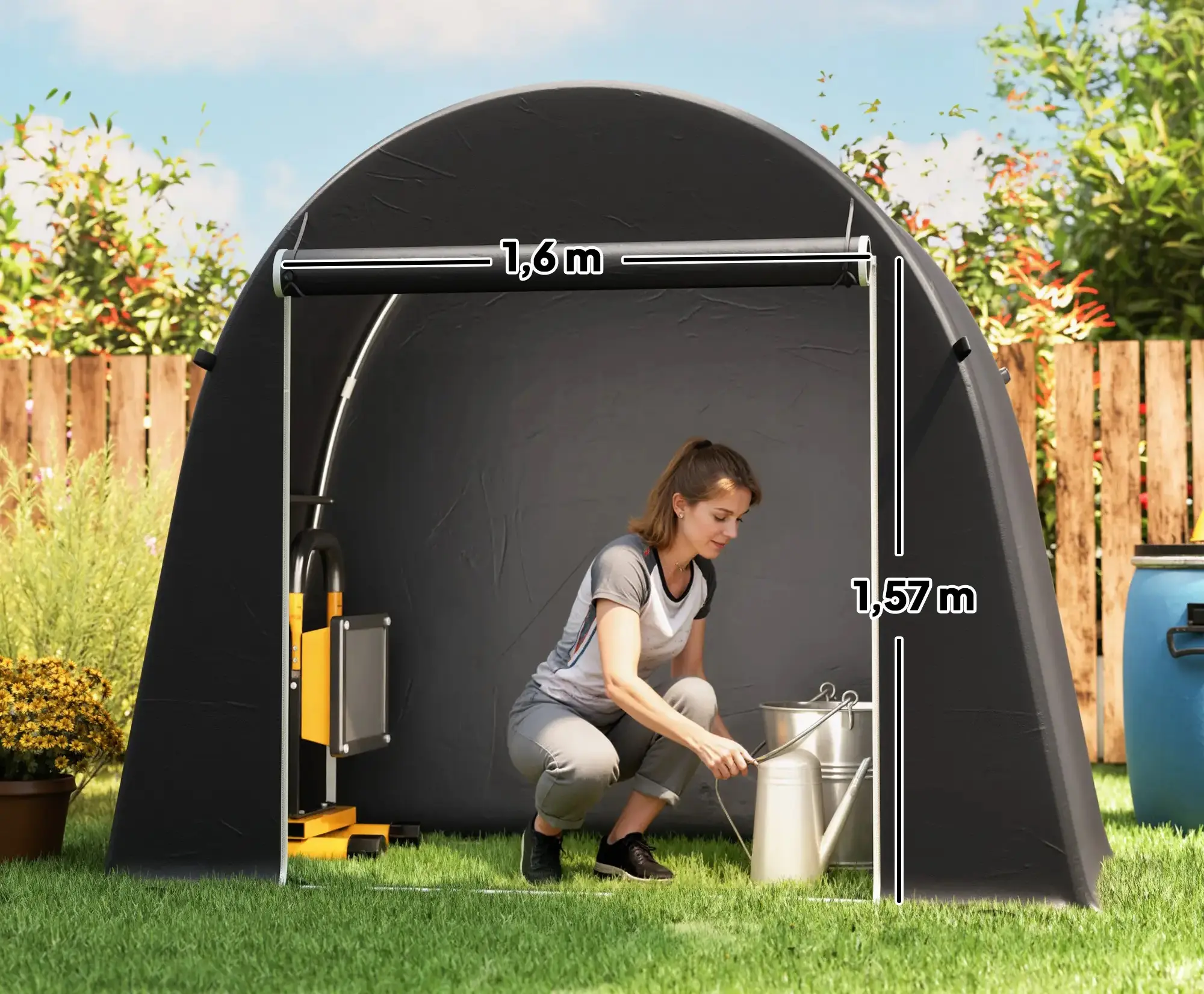 Cort depozitare de gradina Outsunny 84H-539V00CG (Dark Grey) - 5