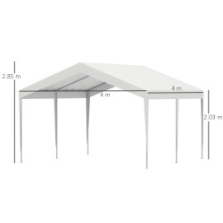 Cort de garaj Outsunny 84C-295 4x4 (White) Thumb